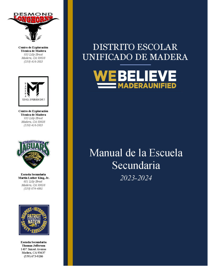 2023-2024 MUSD Universal Middle School Parent Student Handbook Spanish thumbnail